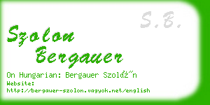 szolon bergauer business card
